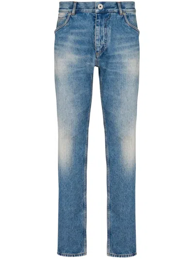 Balmain Mid-rise Straight-leg Jeans In Blue