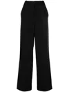 Balmain Crepe Straight-leg Tailored Trousers In Black