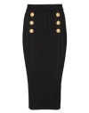 Balmain "knitted Midi Skirt With Embossed In Black