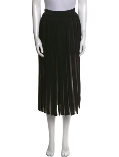Pre-owned Balmain Midi Length Skirt In Black
