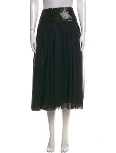 Pre-owned Balmain Midi Length Skirt In Black