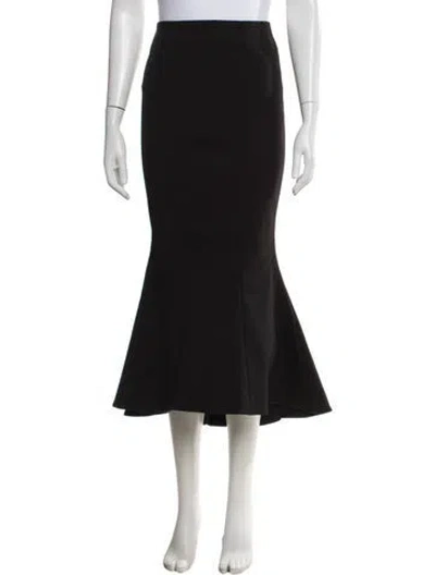 Pre-owned Balmain Midi Length Skirt In Black