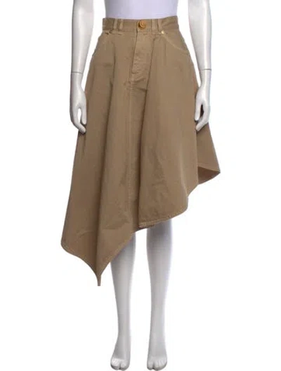 Pre-owned Balmain Midi Length Skirt In Neutral