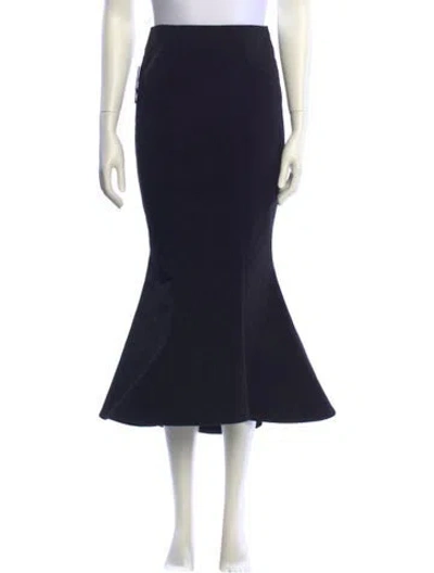 Pre-owned Balmain Midi Length Skirt W/ Tags In Blue