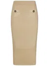 Balmain Ribbed Knee-length Pencil Skirt
