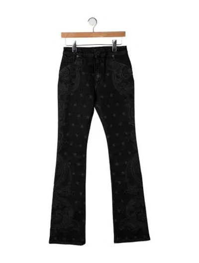 Pre-owned Balmain Mid-rise Flared Jeans In Black
