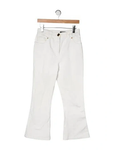 Pre-owned Balmain Mid-rise Flared Jeans In Neutrals