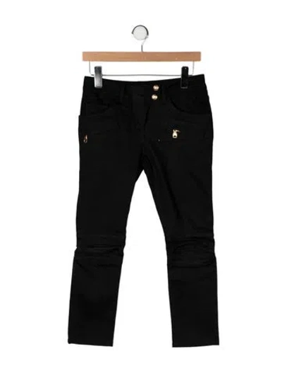 Pre-owned Balmain Mid-rise Skinny Leg Jeans In Black