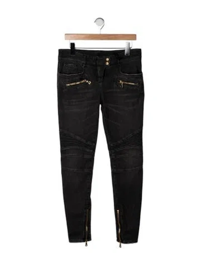 Pre-owned Balmain Mid-rise Skinny Leg Jeans W/ Tags In Black