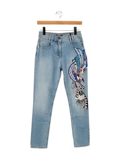 Pre-owned Balmain Mid-rise Skinny Leg Jeans W/ Tags In Blue