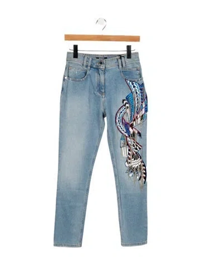 Pre-owned Balmain Mid-rise Skinny Leg Jeans W/ Tags In Blue