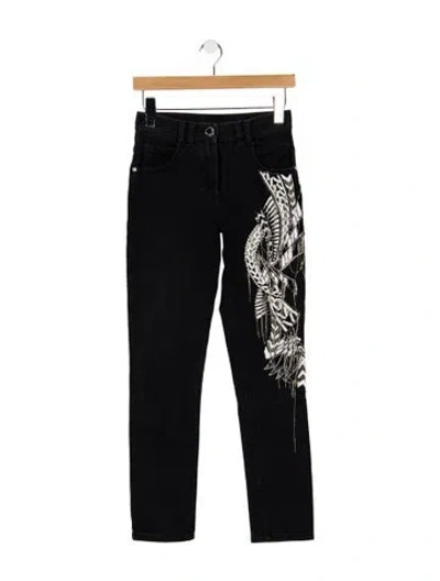 Pre-owned Balmain Mid-rise Straight Leg Jeans In Black
