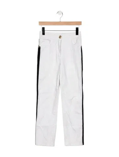 Pre-owned Balmain Mid-rise Straight Leg Jeans In Blue