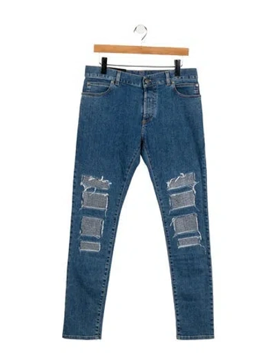 Pre-owned Balmain Mid-rise Straight Leg Jeans W/ Tags In Blue