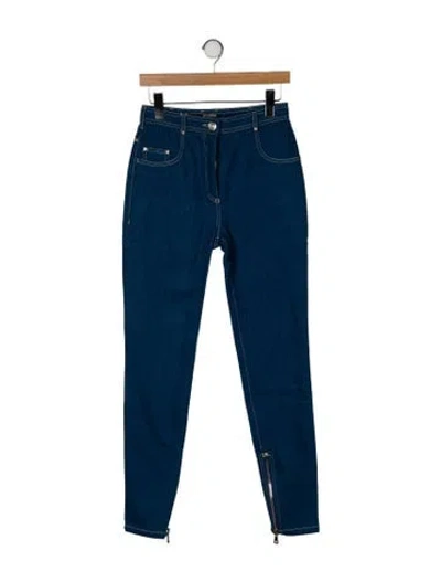 Pre-owned Balmain Mid-rise Straight Leg Jeans W/ Tags In Blue