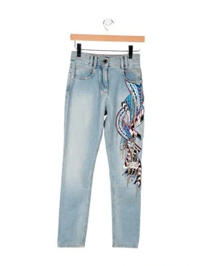 Pre-owned Balmain Mid-rise Straight Leg Jeans W/ Tags In White
