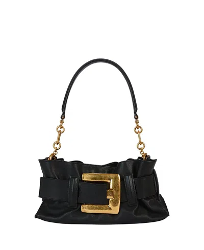 Balmain Mini Anthem Bag In Embossed Crocodile-print Calfskin In Black