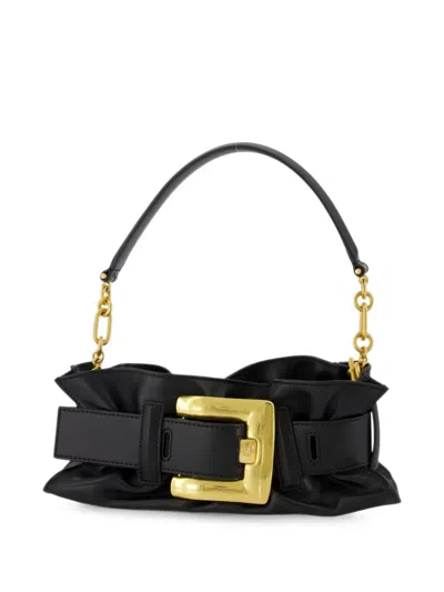 Balmain Mini Anthem Bag In Smooth Leather In Black