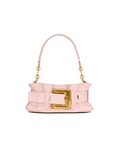 Balmain Mini Anthem Bag In Smooth Leather In Pink