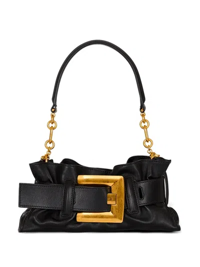 Balmain Mini Anthem Bag In Calfskin Leather In Animal Print