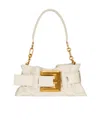 Balmain Mini Anthem Shoulder Bag In Leather In White
