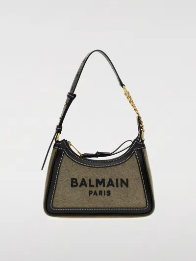 Balmain B-army Panelled Top Handle Bag In Green