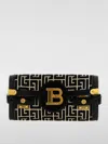 Balmain Bbuzz 23 Monogram Jacquard Clutch In White