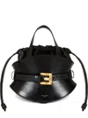 Balmain Mini Belted-detail Tote Bag In Black
