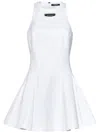 Balmain Halter Double-collar Sleeveless Mini Flare Dress