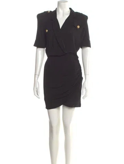 Pre-owned Balmain Mini Dress In Black