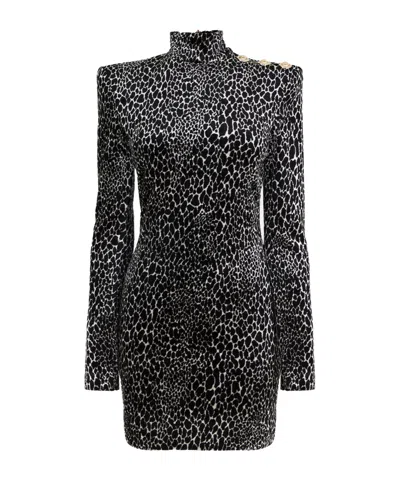 Balmain Mini Dress In Black