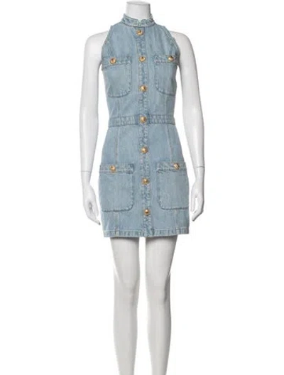 Pre-owned Balmain Mini Dress In Black