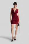 Balmain Viscose Blend Dress Chain Strap In Red