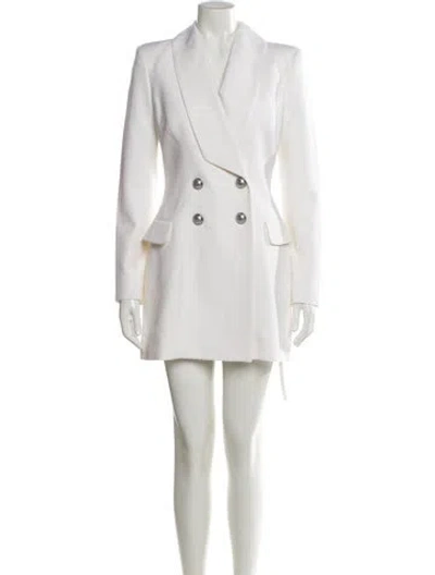 Pre-owned Balmain Mini Dress In Neutral