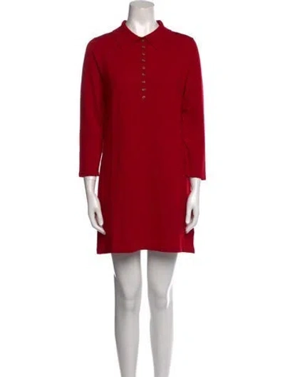 Pre-owned Balmain Mini Dress In Red