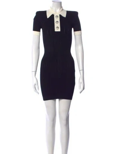 Pre-owned Balmain Mini Dress W/ Tags In Black