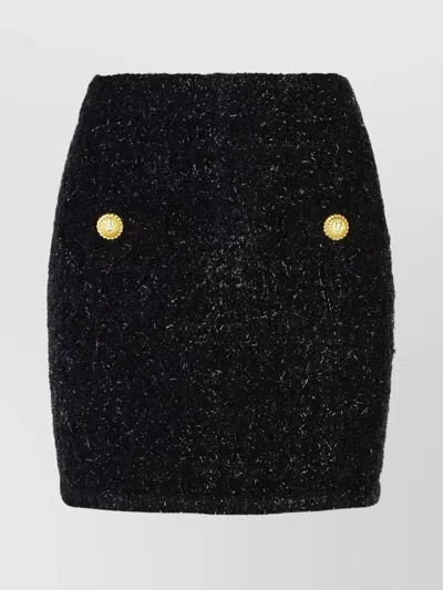 BALMAIN MINI JUPE EN MÉLANGE DE VISCOSE