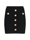Balmain Women High Waist Buttoned Mini Skirt