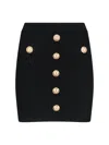 Balmain Women High Waist Buttoned Mini Skirt