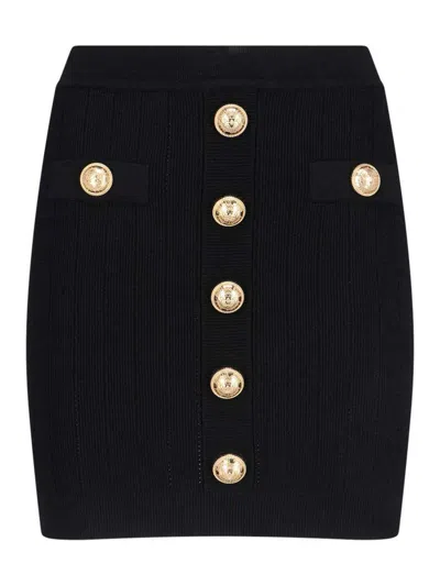 BALMAIN MINIFALDA - NEGRO