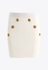 Balmain Knitted Skirt With Buttons Skirts White In White