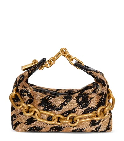 BALMAIN MINI LEOPARD SYNC SHOULDER BAG