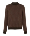 Balmain Mini Letter Pattern Knitted Sweater In Green