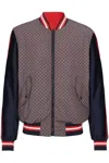 Balmain Mini Monogram Bomber Jacket In Brown