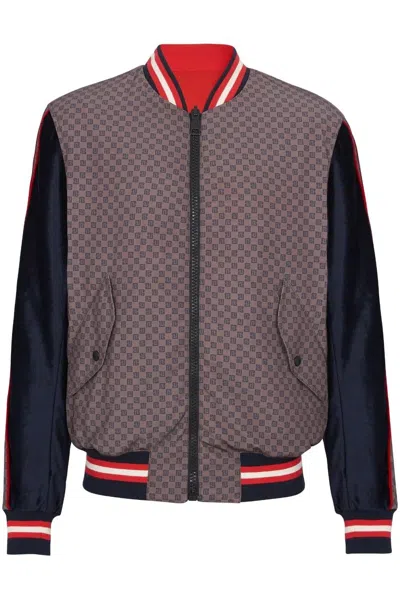 Balmain Mini Monogram Bomber Jacket In Multi
