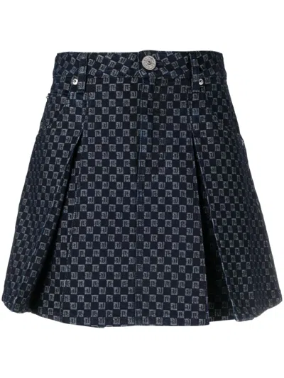 Balmain Mini Monogram Denim In Multi