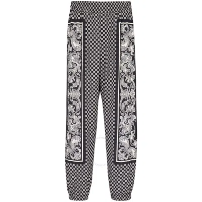 BALMAIN BALMAIN MINI MONOGRAM PAISLEY PRINT TROUSERS