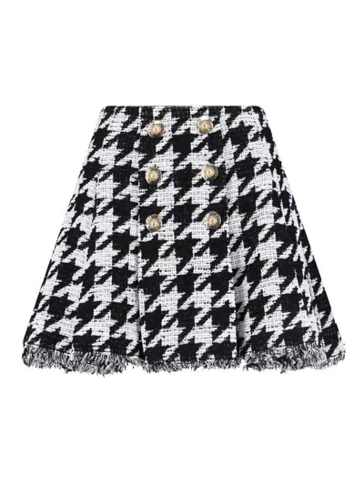 Balmain Mini Pied De Poule Skirt