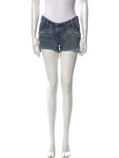 Pre-owned Balmain Mini Shorts In Blue