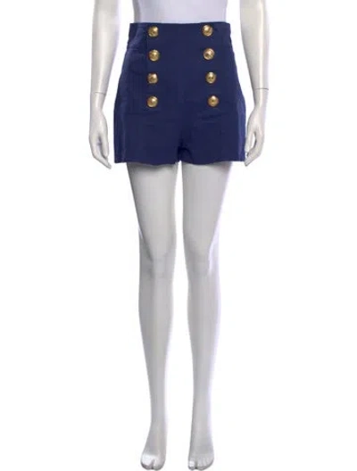 Pre-owned Balmain Mini Shorts In Blue